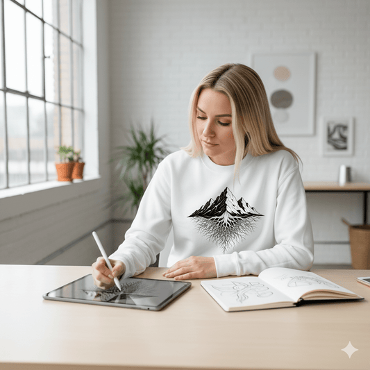 Aether Peak | The Roots Essential Organic Sweatshirt (White)Eco-Cotton Sweatshirt