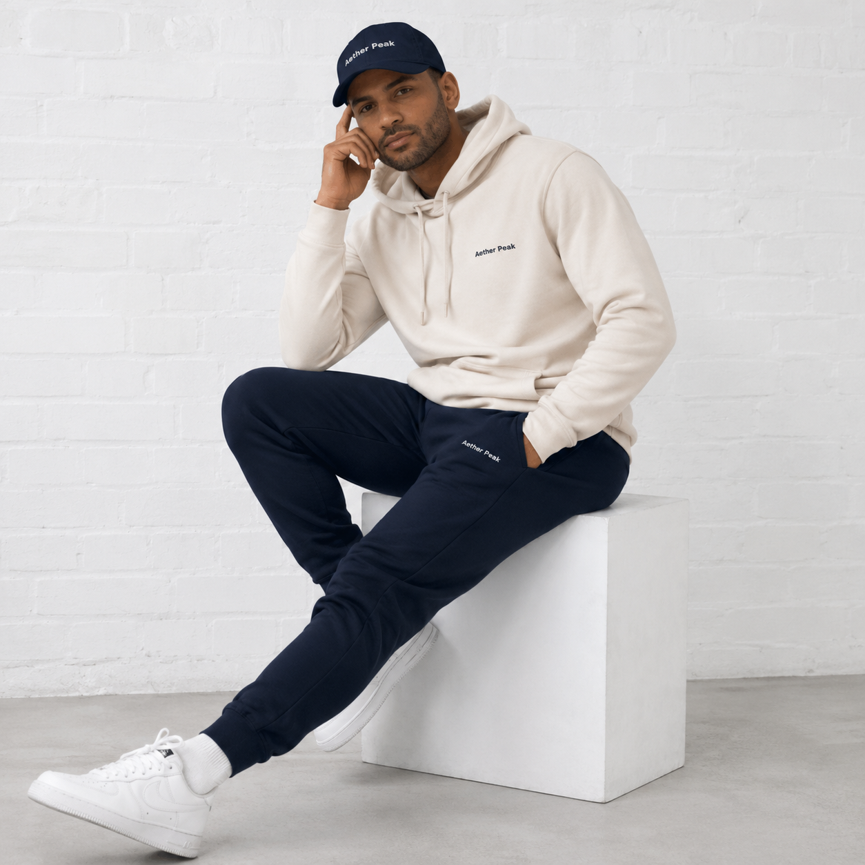 Aether Peak | The Zenith Organic Cotton Cap | French Navy