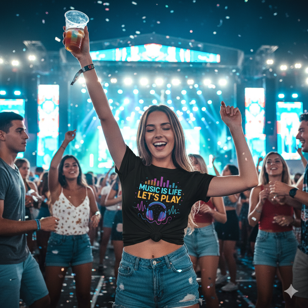 Music Is Life: Let’s Play - House Beat Tee