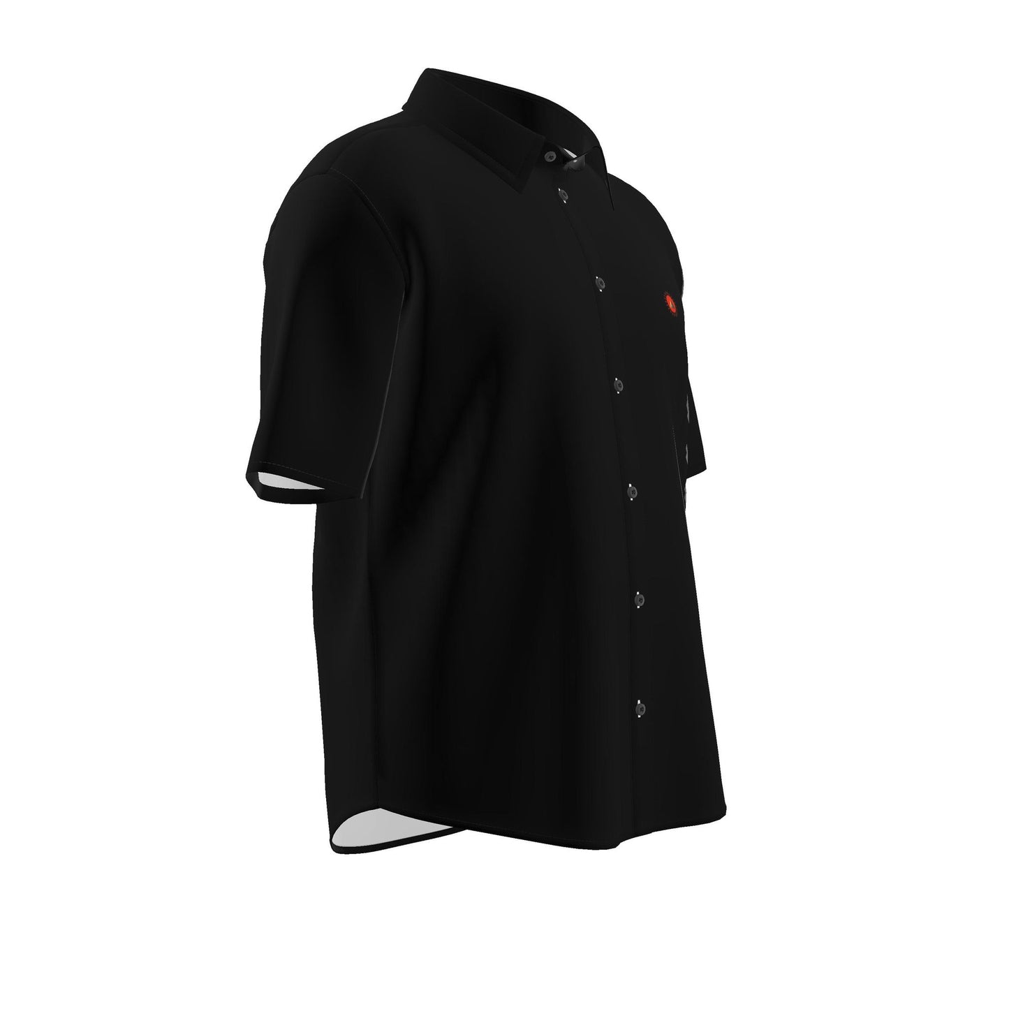 Aether Peak | Sunburst Organic Cotton Short Sleeve Shirt | Black
