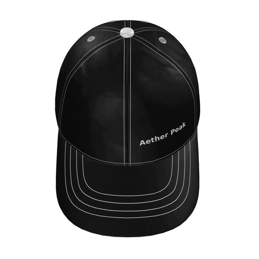 Aether Peak | The Zenith Satin Baseball Cap | Black