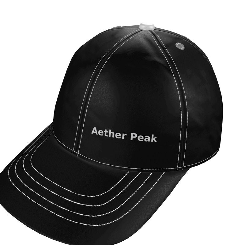 Aether Peak | The Zenith Satin Baseball Cap | Black