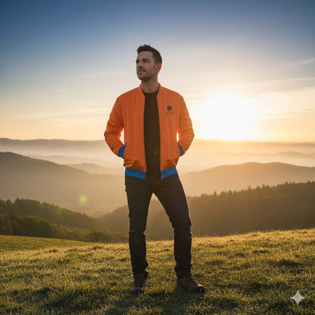 Aether Peak - Heritage Bomber - Dawn Orange & Summit Blue