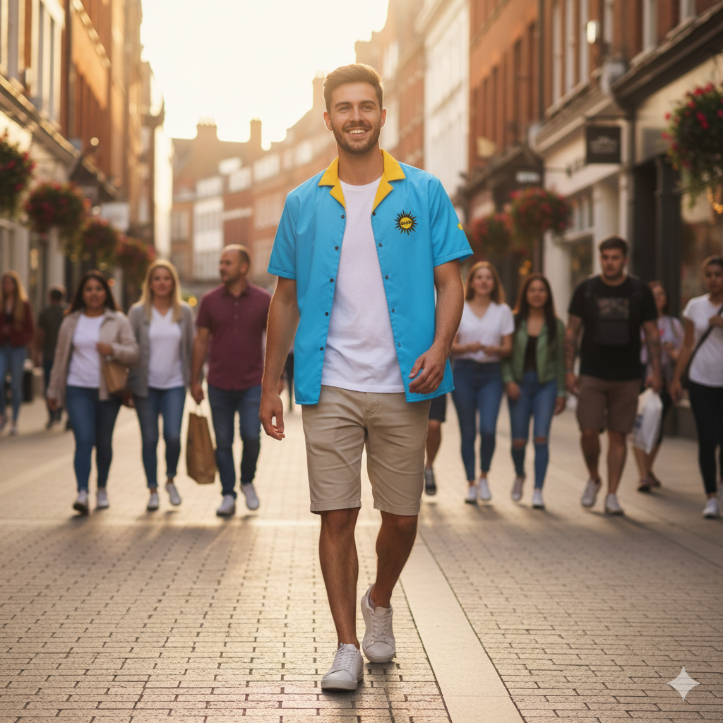 Aether Peak - Helios Tribute - Sky Blue Casual Shirt
