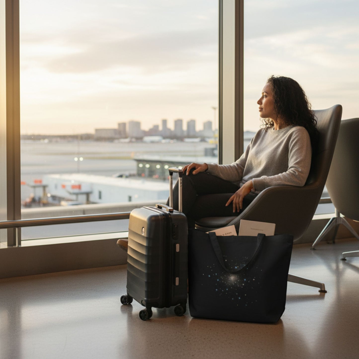 Aether Peak | Starry Sky Large Organic Tote Bag