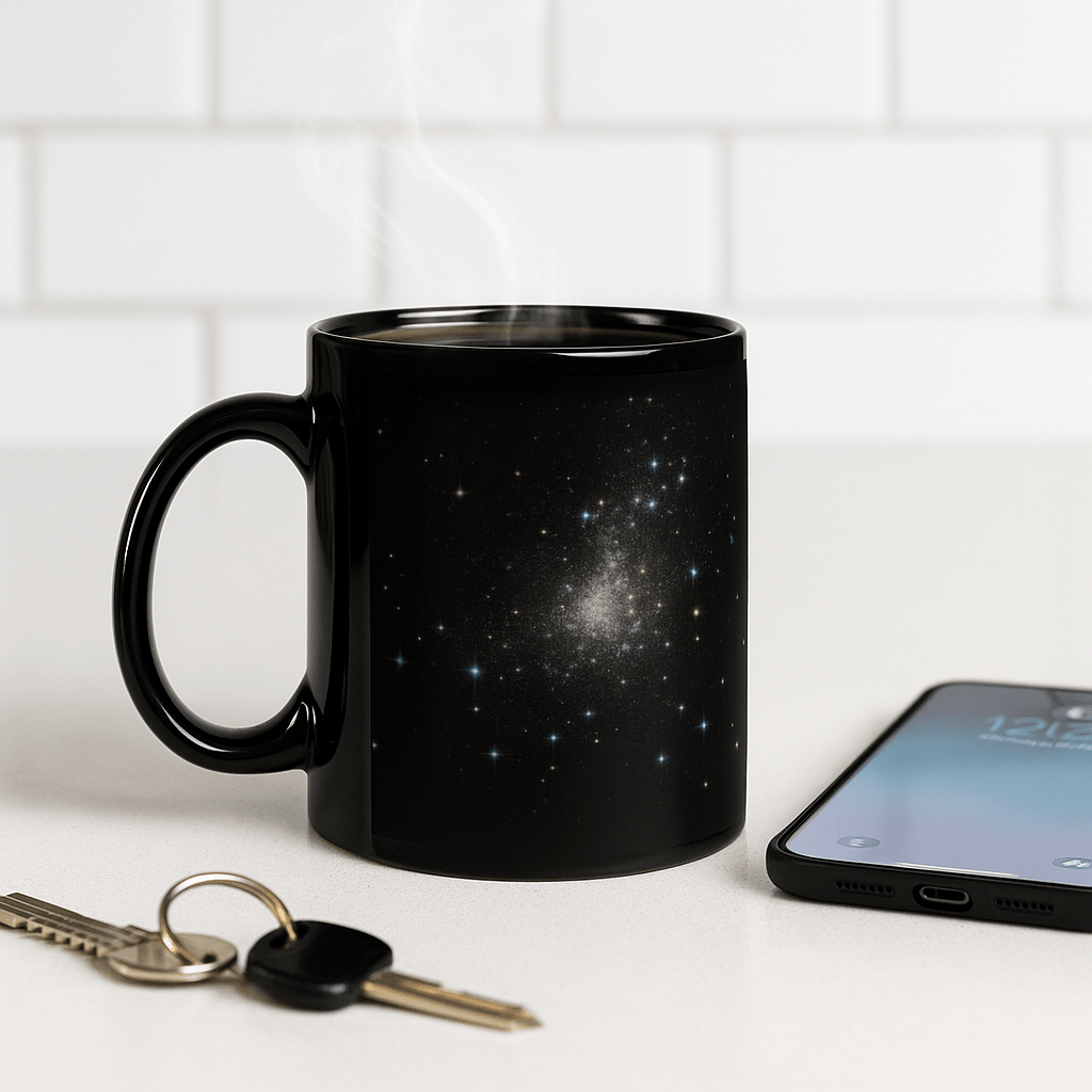 Aether Peak | Starry Sky Glossy Black Mug - aetherpeak.co.ukAether Peak | Starry Sky Glossy Black Mug