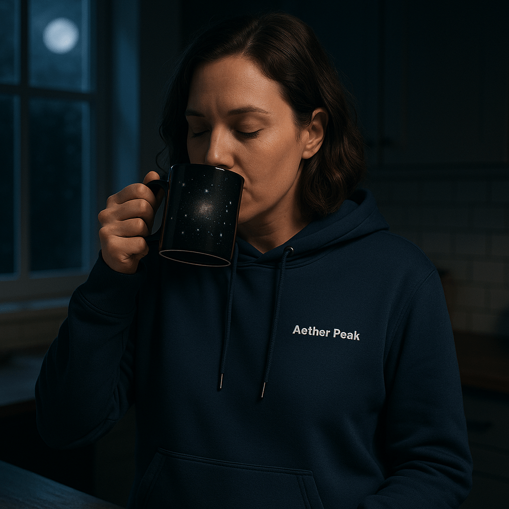 Aether Peak | Starry Sky Glossy Black Mug - aetherpeak.co.ukAether Peak | Starry Sky Glossy Black Mug