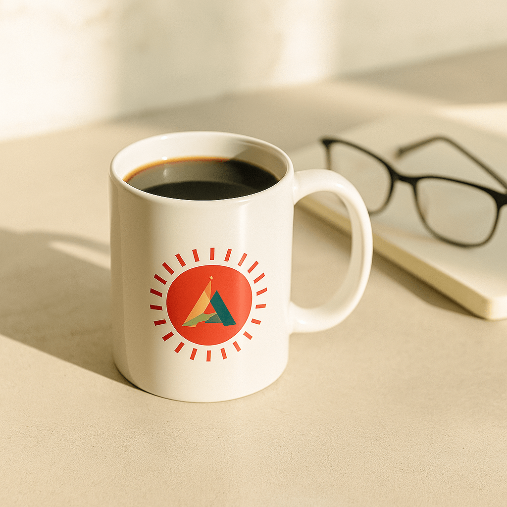 Aether Peak | Sunburst Glossy White Mug - aetherpeak.co.ukAether Peak | Sunburst Glossy White Mug