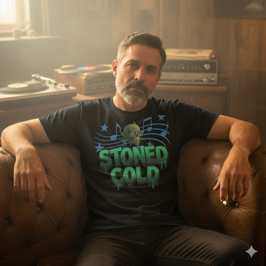 Blunted Beats - Stoned Cold - Black Ash - Cotton T-Shirt