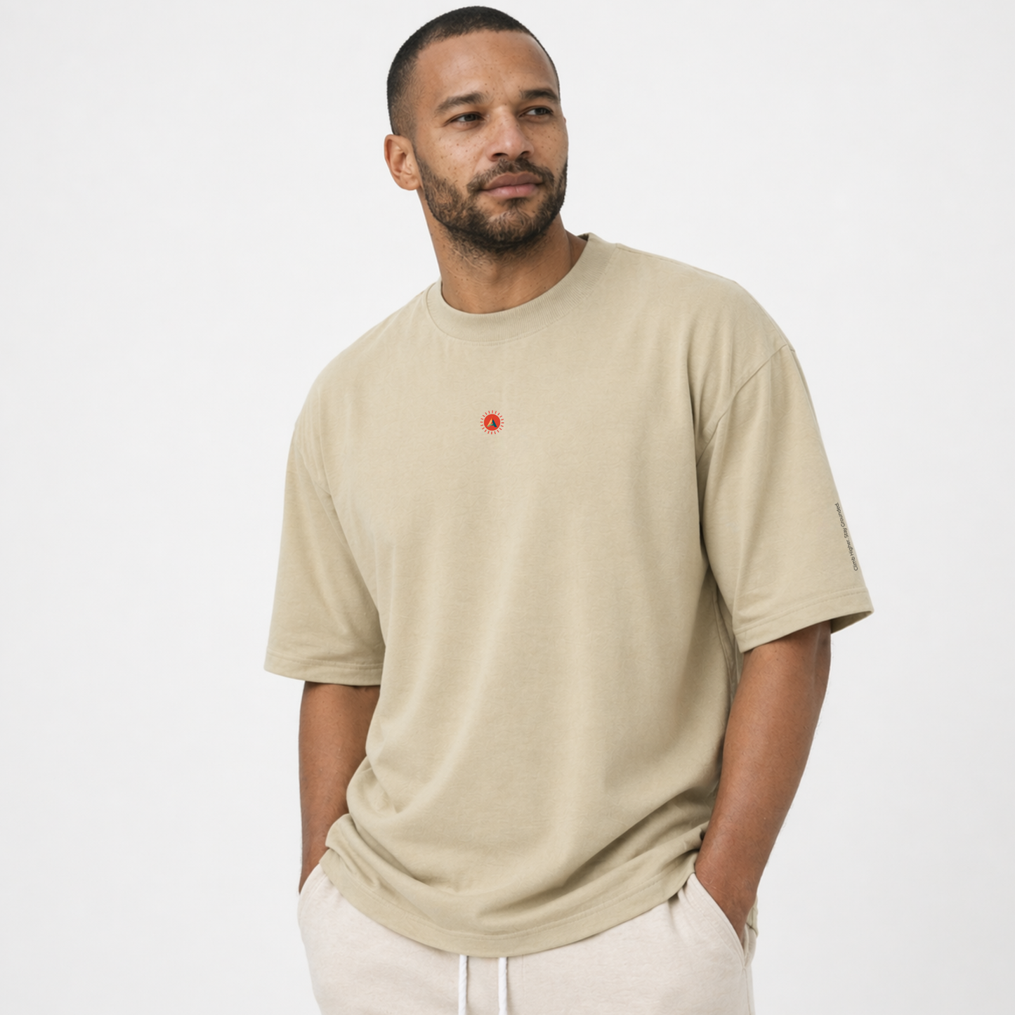 Aether Peak | The Sunburst Organic Cotton Oversized T-Shirt | Desert Dust