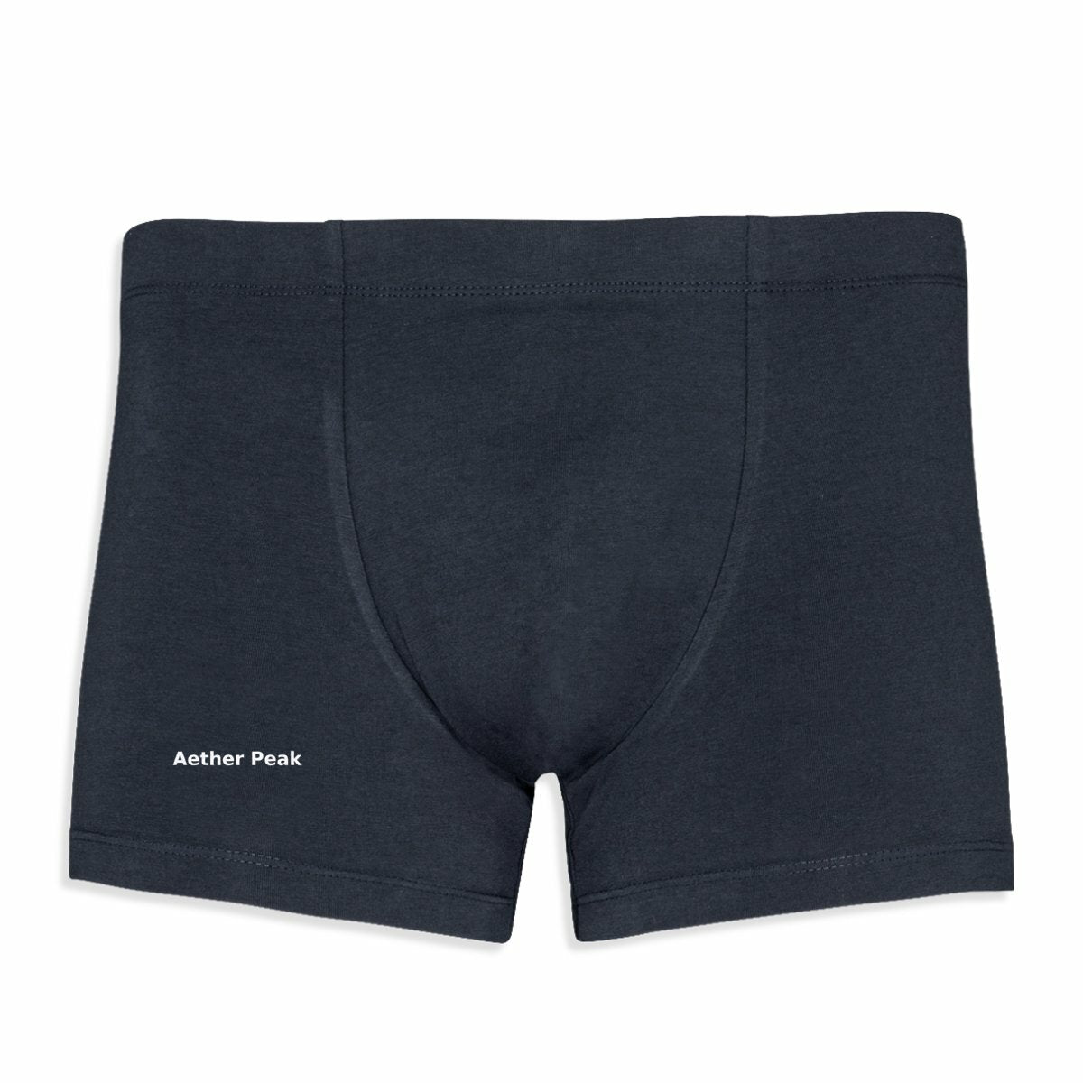 French Navy boxers with Aether Peak branding on white background.