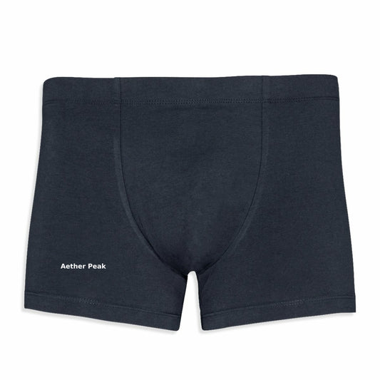 French Navy boxers with Aether Peak branding on white background.
