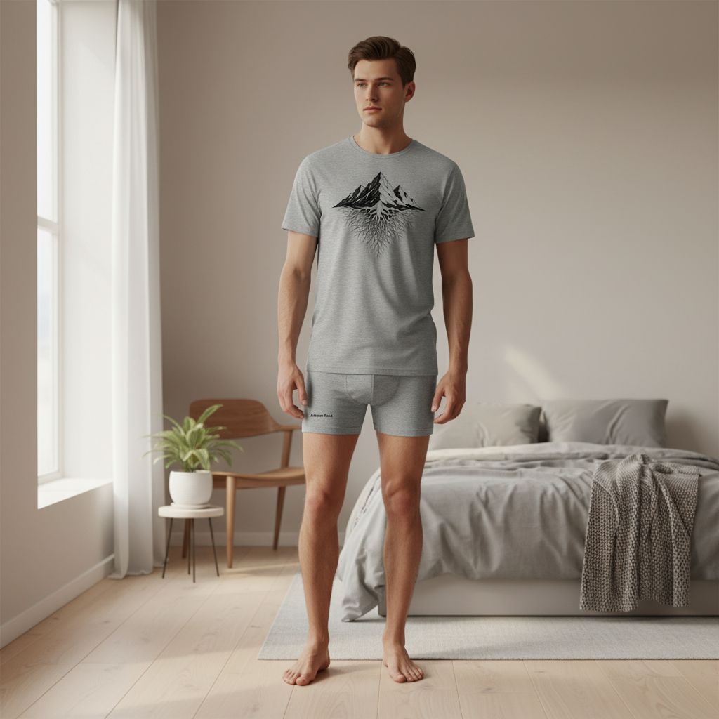 Aether Peak | The Zenith Organic Boxers | Heather Grey