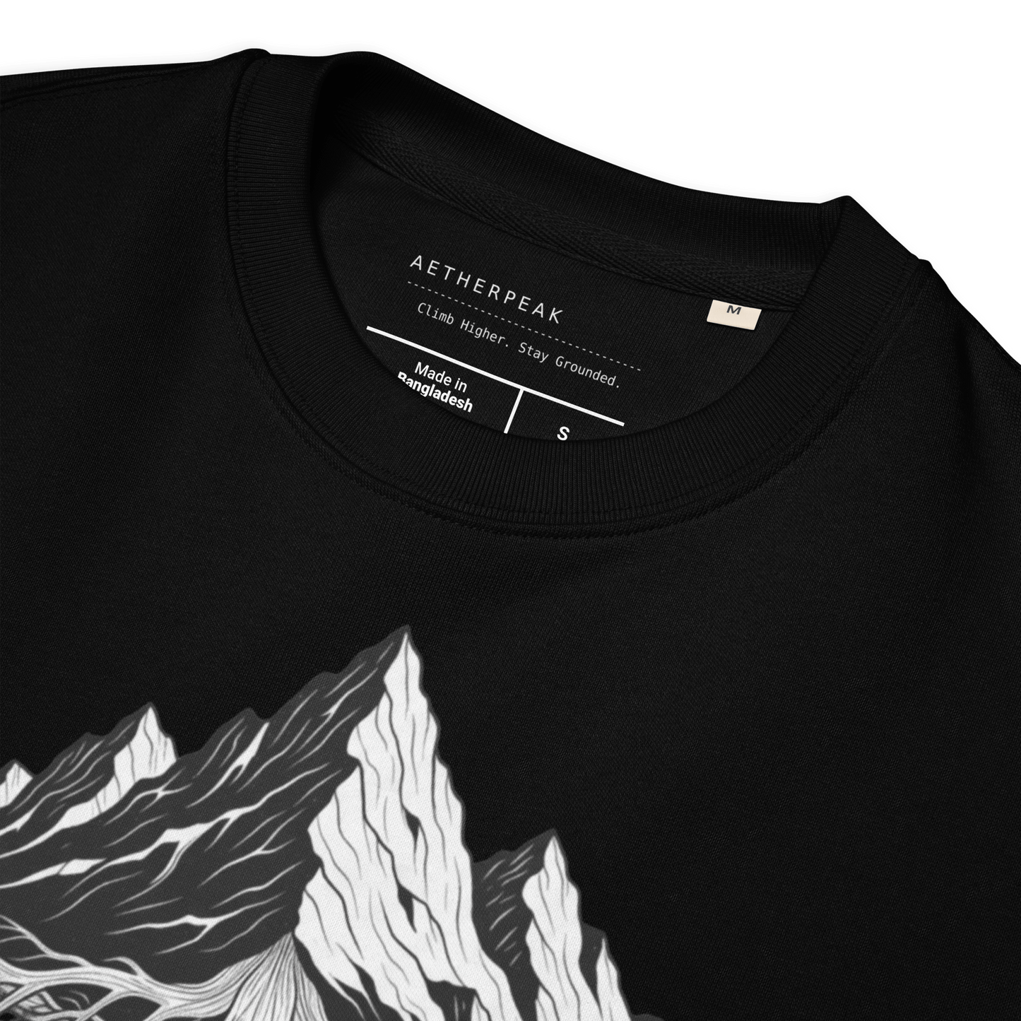 Aether Peak | The Roots Essential Organic Sweatshirt (Black)Essential Sweatshirt Black