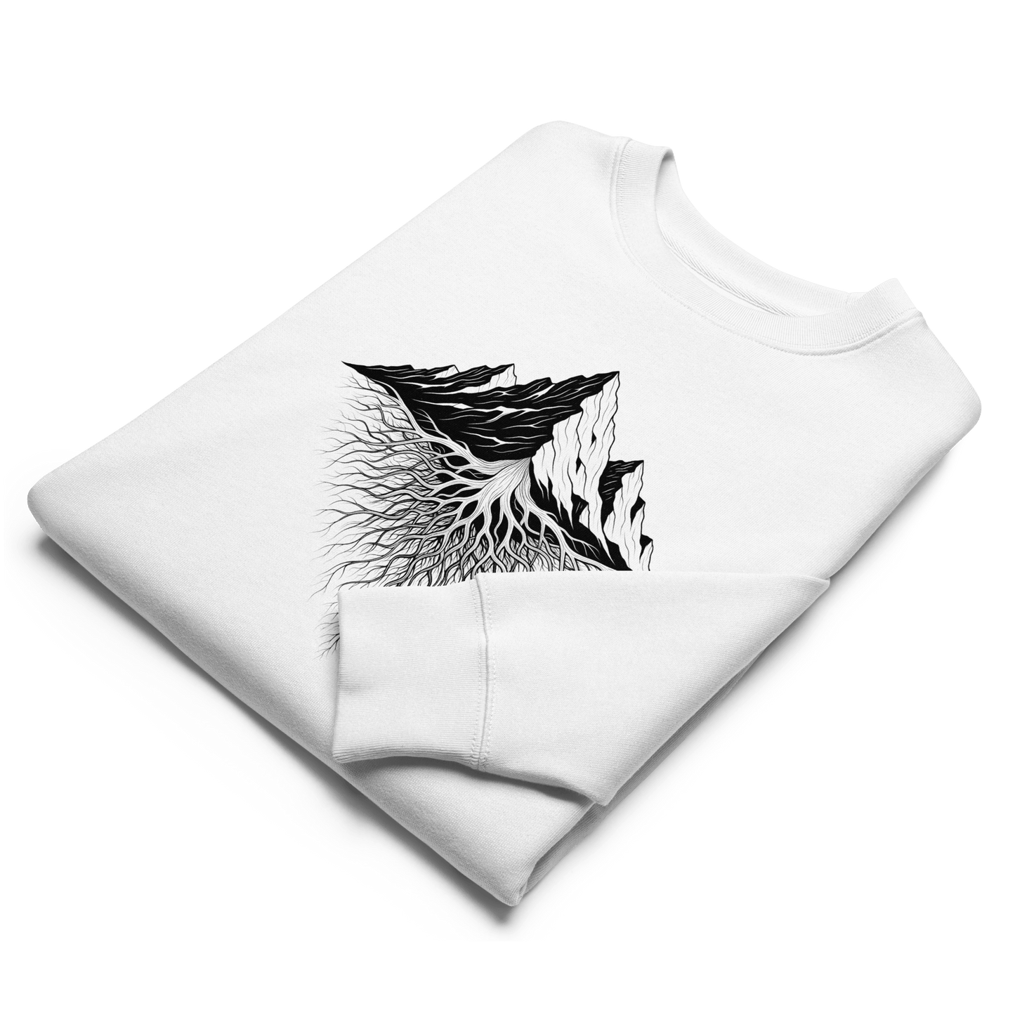 Aether Peak | The Roots Essential Organic Sweatshirt (White)Eco-Cotton Sweatshirt