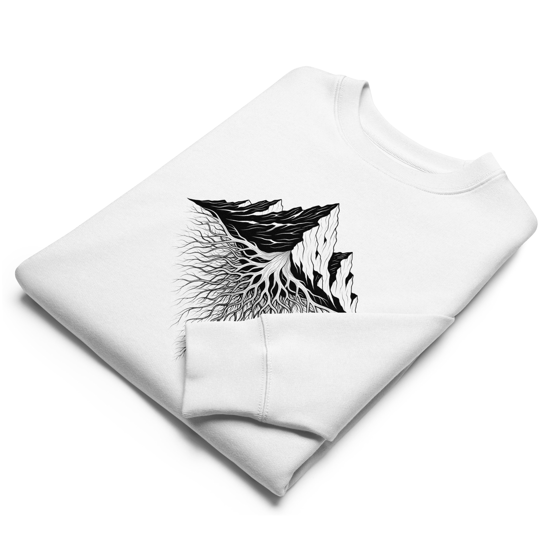 Aether Peak | The Roots Essential Organic Sweatshirt (White)Eco-Cotton Sweatshirt