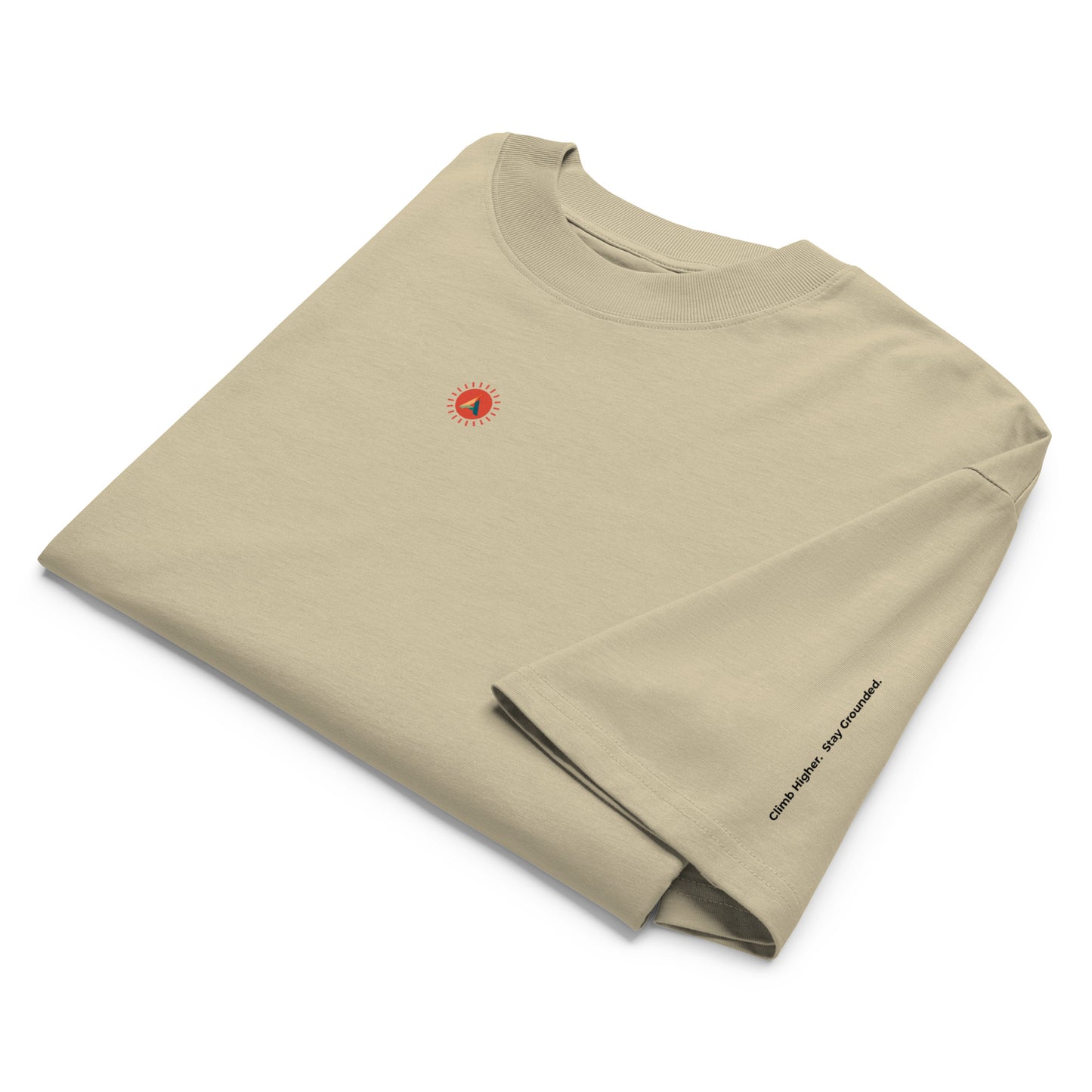 Aether Peak | Sunburst Organic Cotton Oversized T-Shirt | Desert Dust